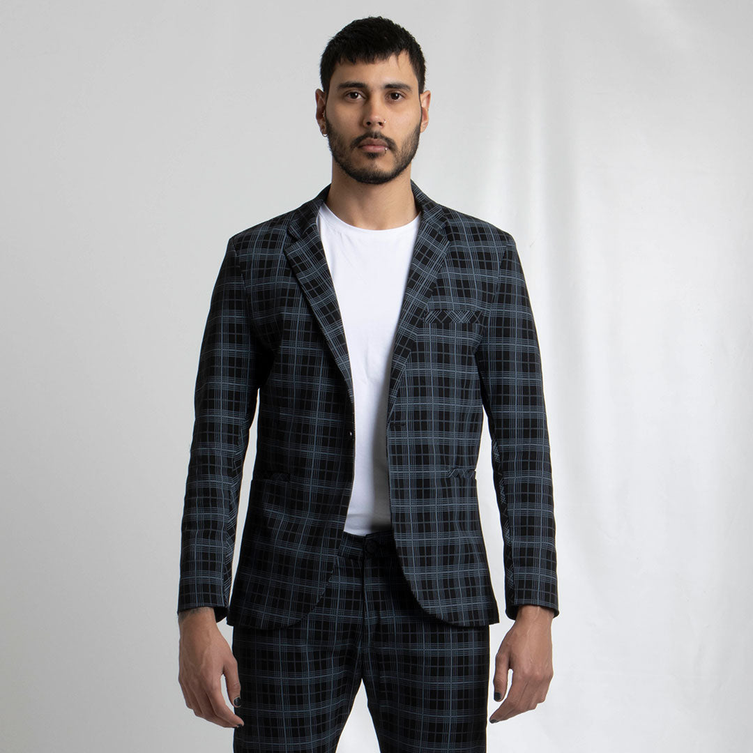 Blazer Cuadros Azul 206-4