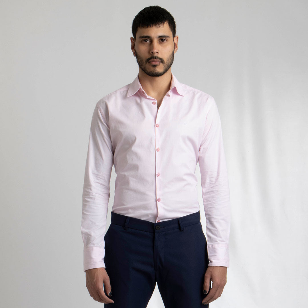 Camisa Manga Larga Rosa